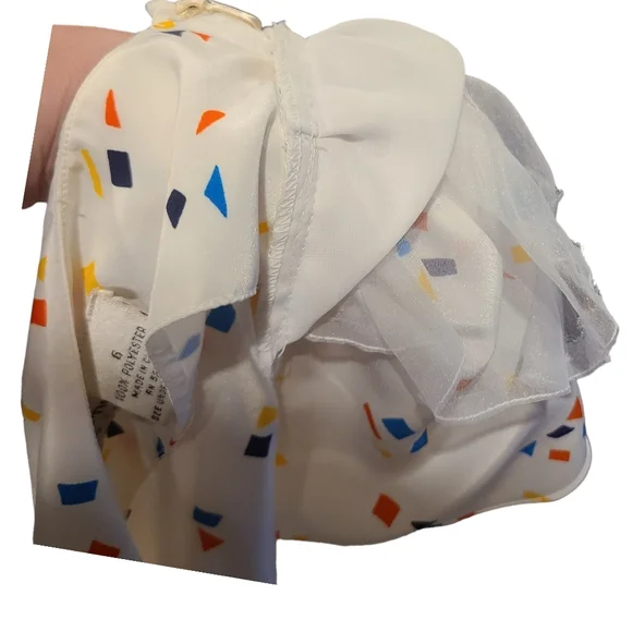 Vintage Liz Claiborne Confetti Petal Sleeve Dress - Picture 9 of 10